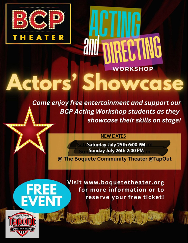 Actors showcase flyesr