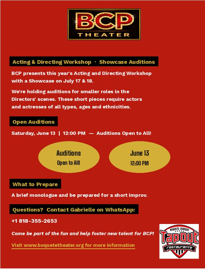 Auditions short plays